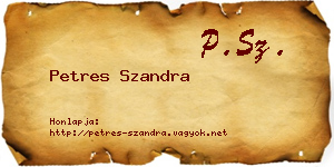 Petres Szandra névjegykártya